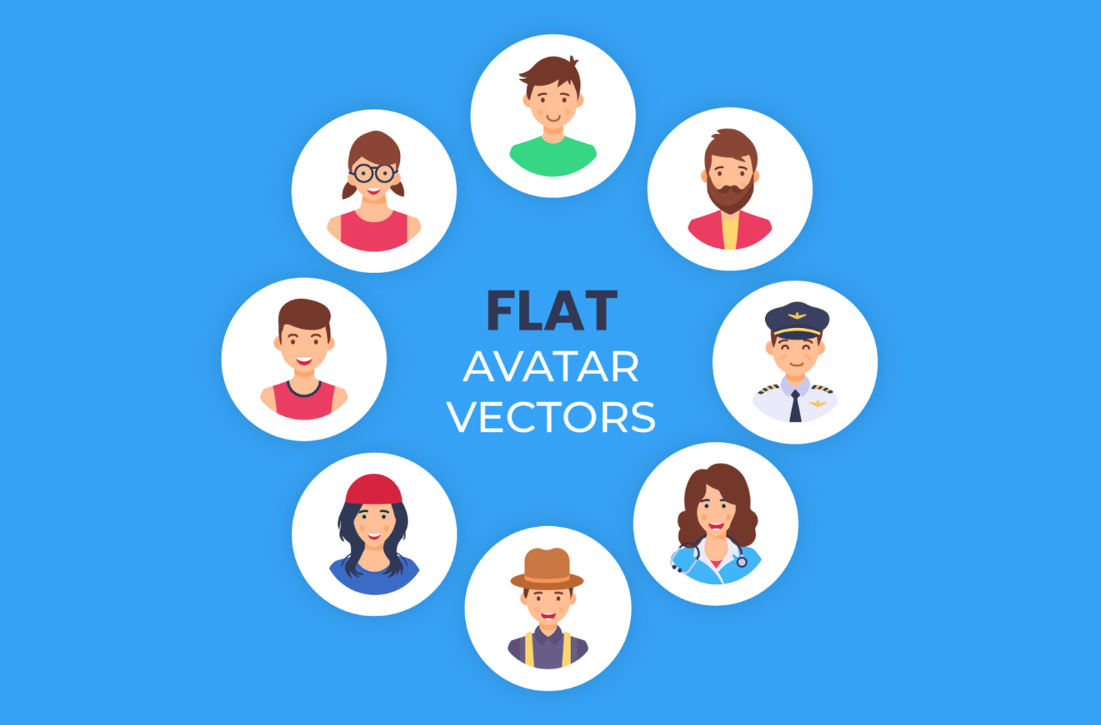 Flat Avatar Vectors Flat Avatar Vectors