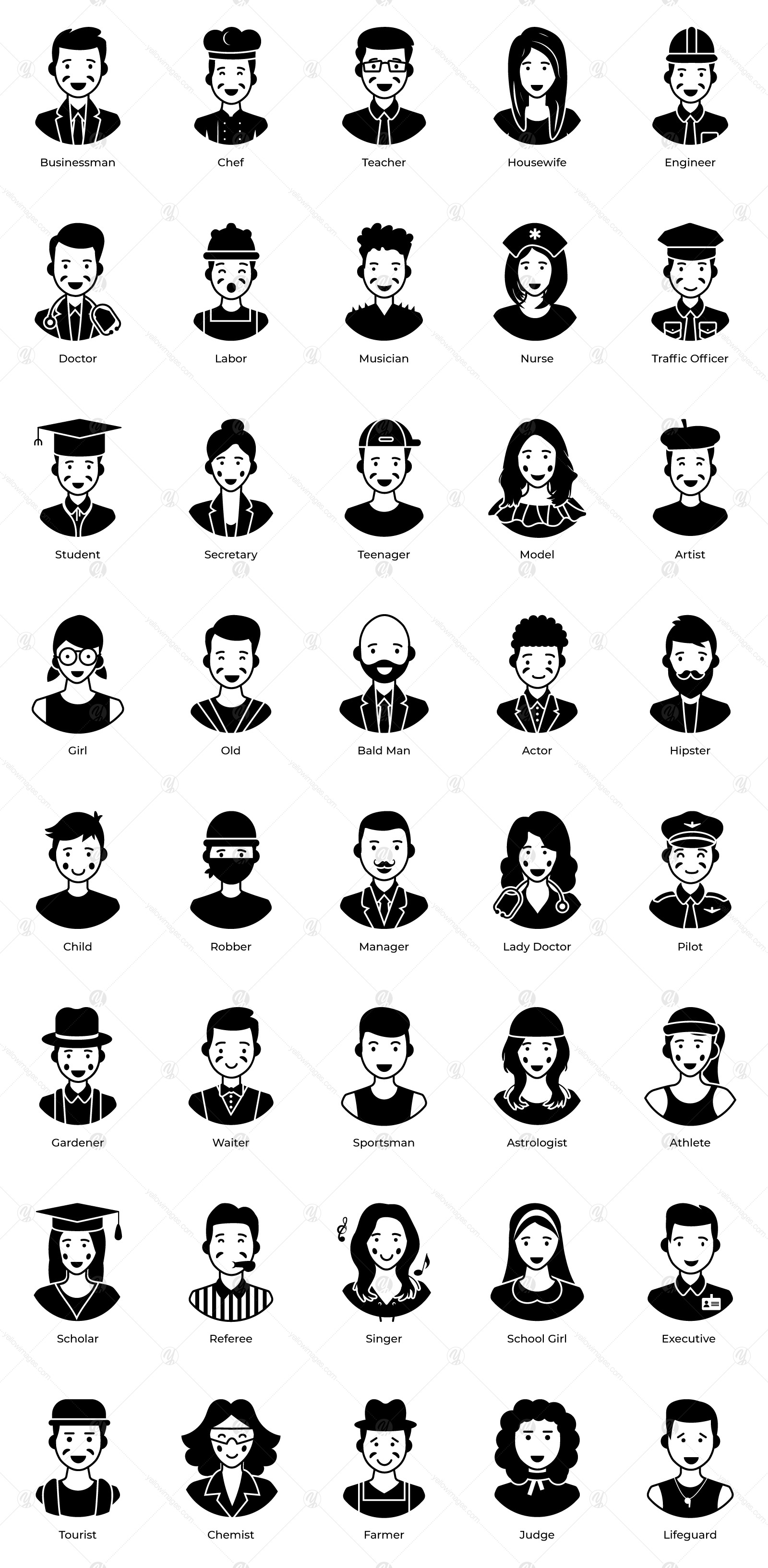 Flat Avatar Vectors Flat Avatar Vectors