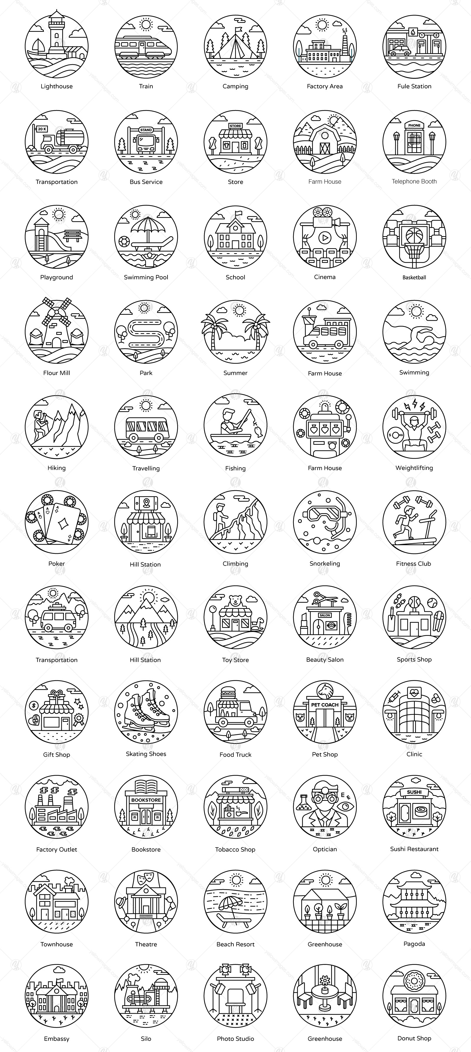 Landscape Icon Designs Landscape Icon Designs