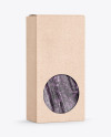 Kraft Paper Box with Seaweed Mockup