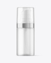 Frosted Cosmetic Bottle with Pump Mockup