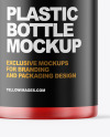 Frosted Color Plastic Bottle with Pump Mockup