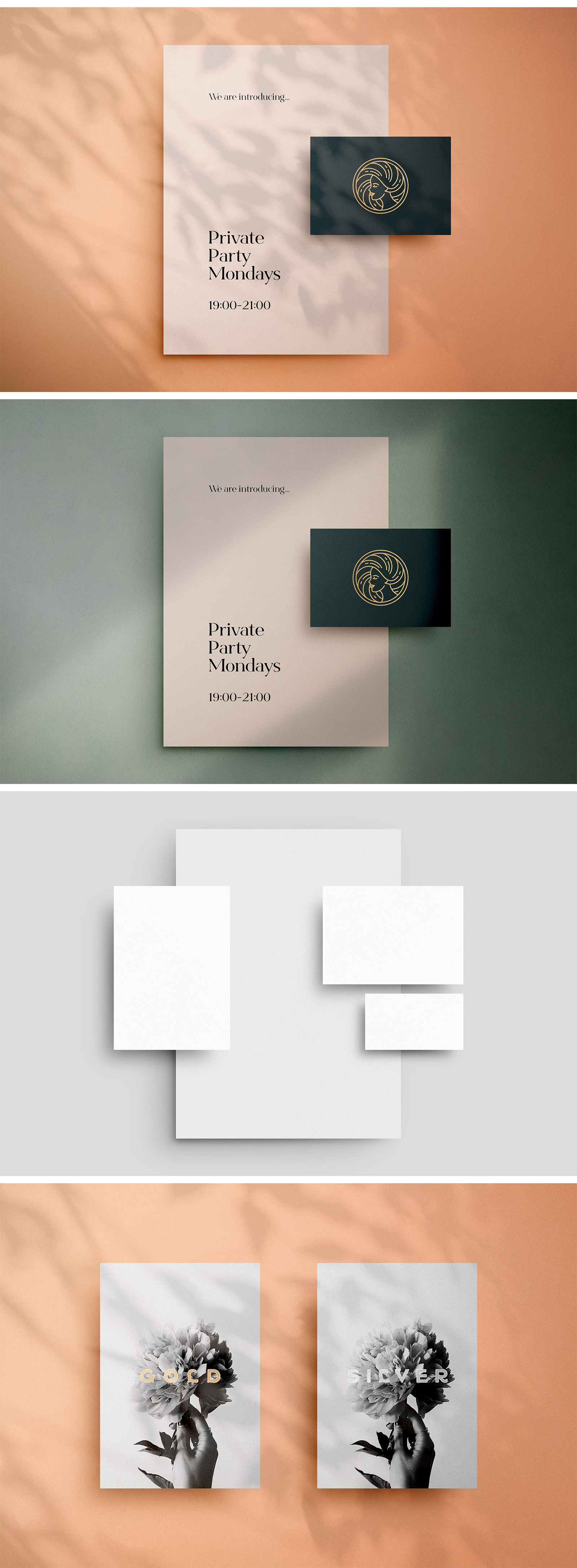 Flora Shadow Stationery Mockup