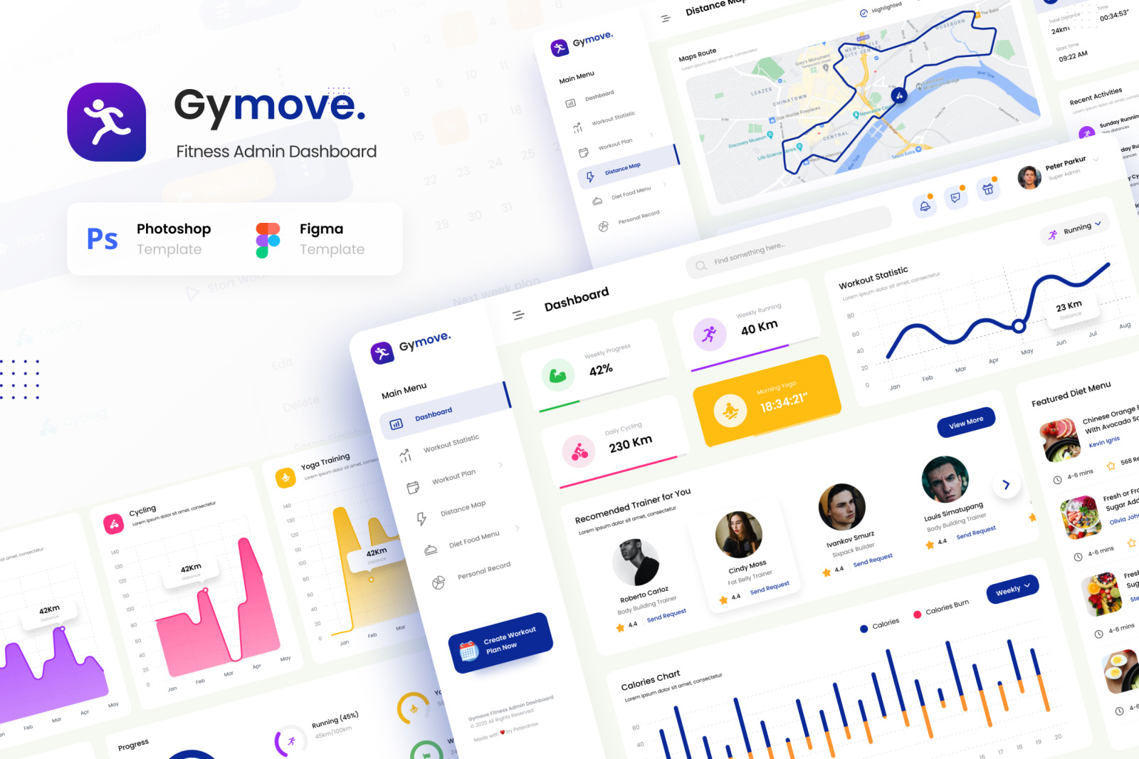 Gymove - Fitness Admin Dashboard Website Design UI