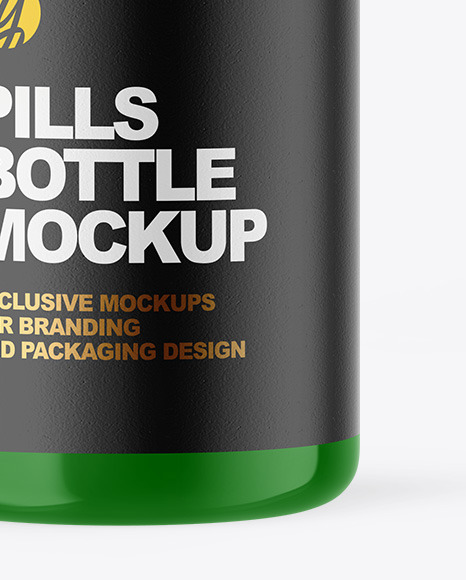 Glossy Plastic Pill Bottle Mockup