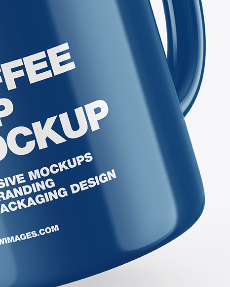 Glossy Coffee Cup w/ Splash Mockup