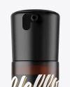 Frosted Amber Cosmetic Bottle Mockup