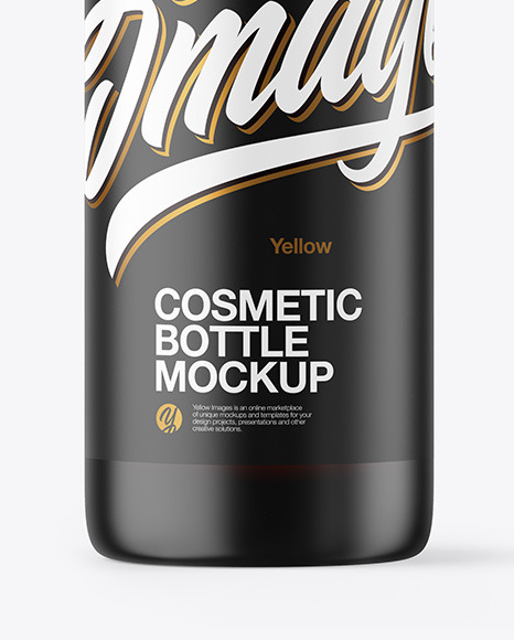 Frosted Amber Cosmetic Bottle Mockup