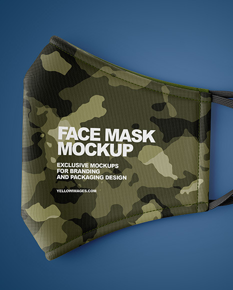 Folded Face Mask Mockup