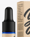 Matte Dropper Bottle with Kraft Paper Box Mockup