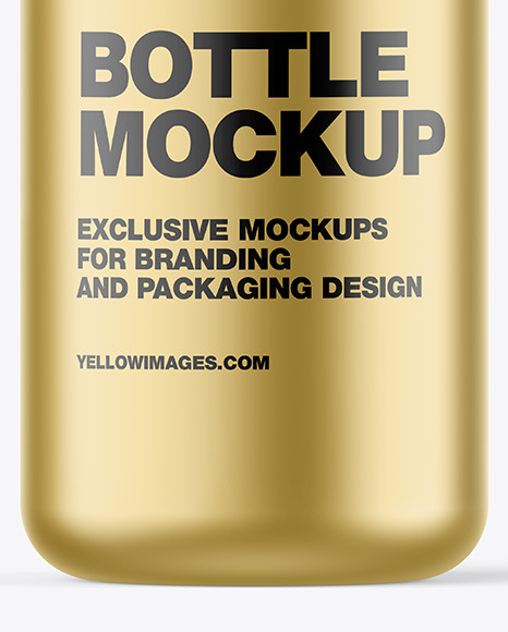 Matte Metallic Bottle w/ Closed Pump Mockup