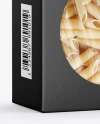 Paper Box with Penne Rigate Pasta Mockup