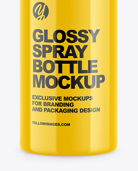 Glossy Spray Bottle Mockup