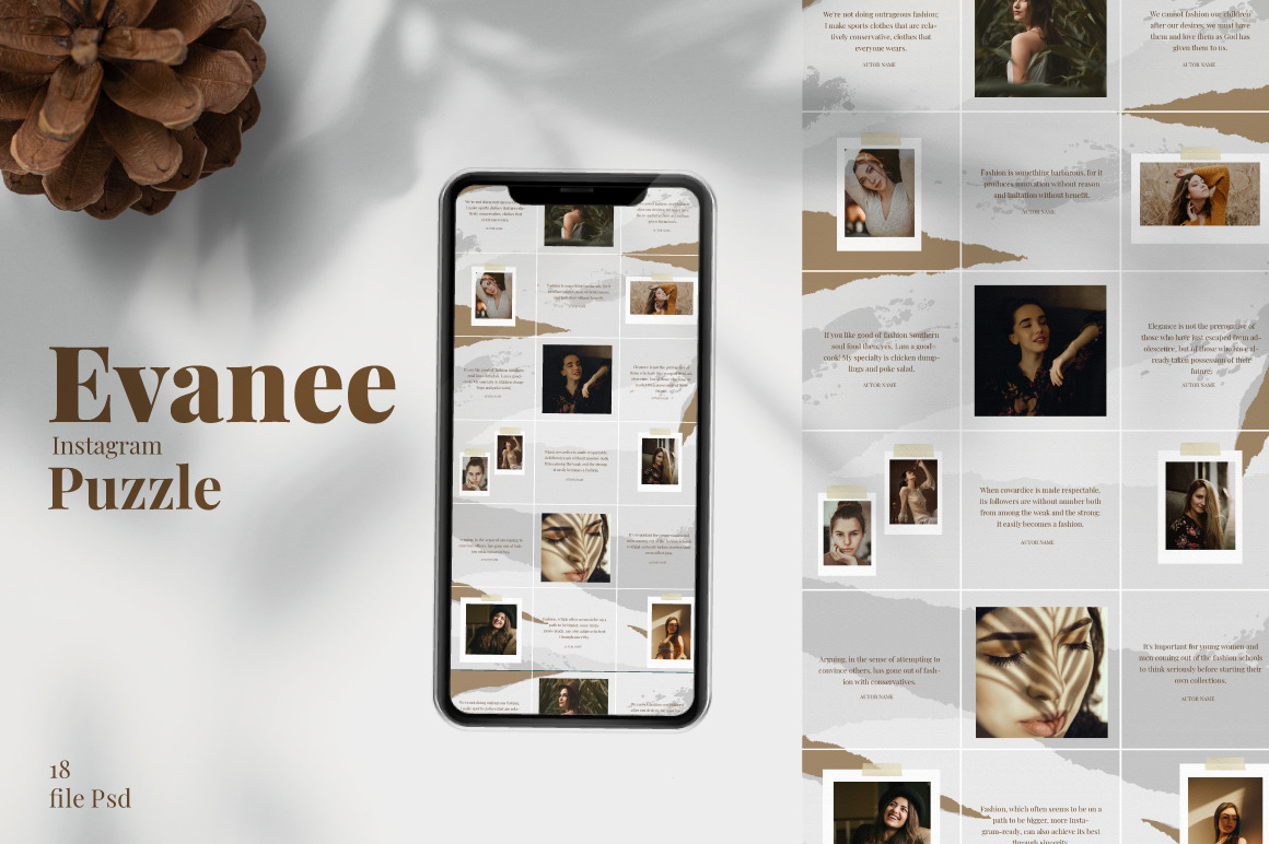 Evanee Instagram Puzzle Template