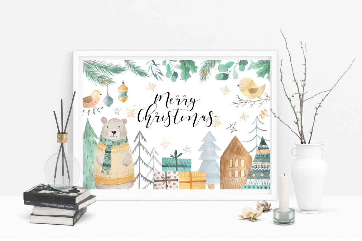 Scandinavian Watercolor Christmas