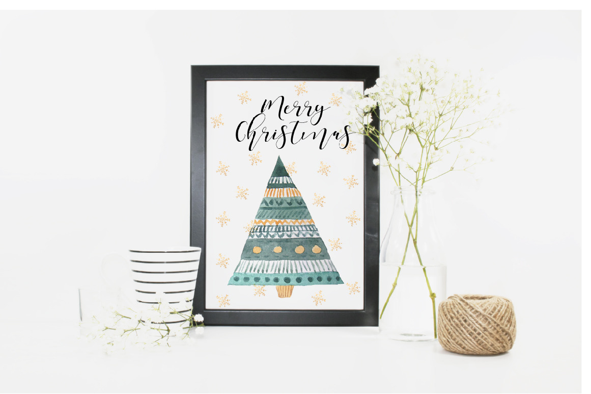 Scandinavian Watercolor Christmas