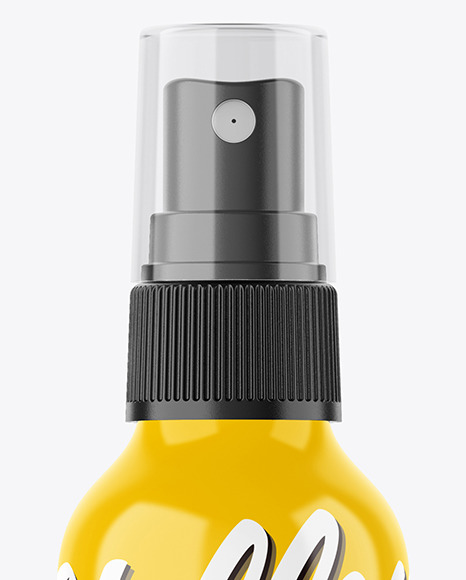 Glossy 120ml Spray Bottle Mockup