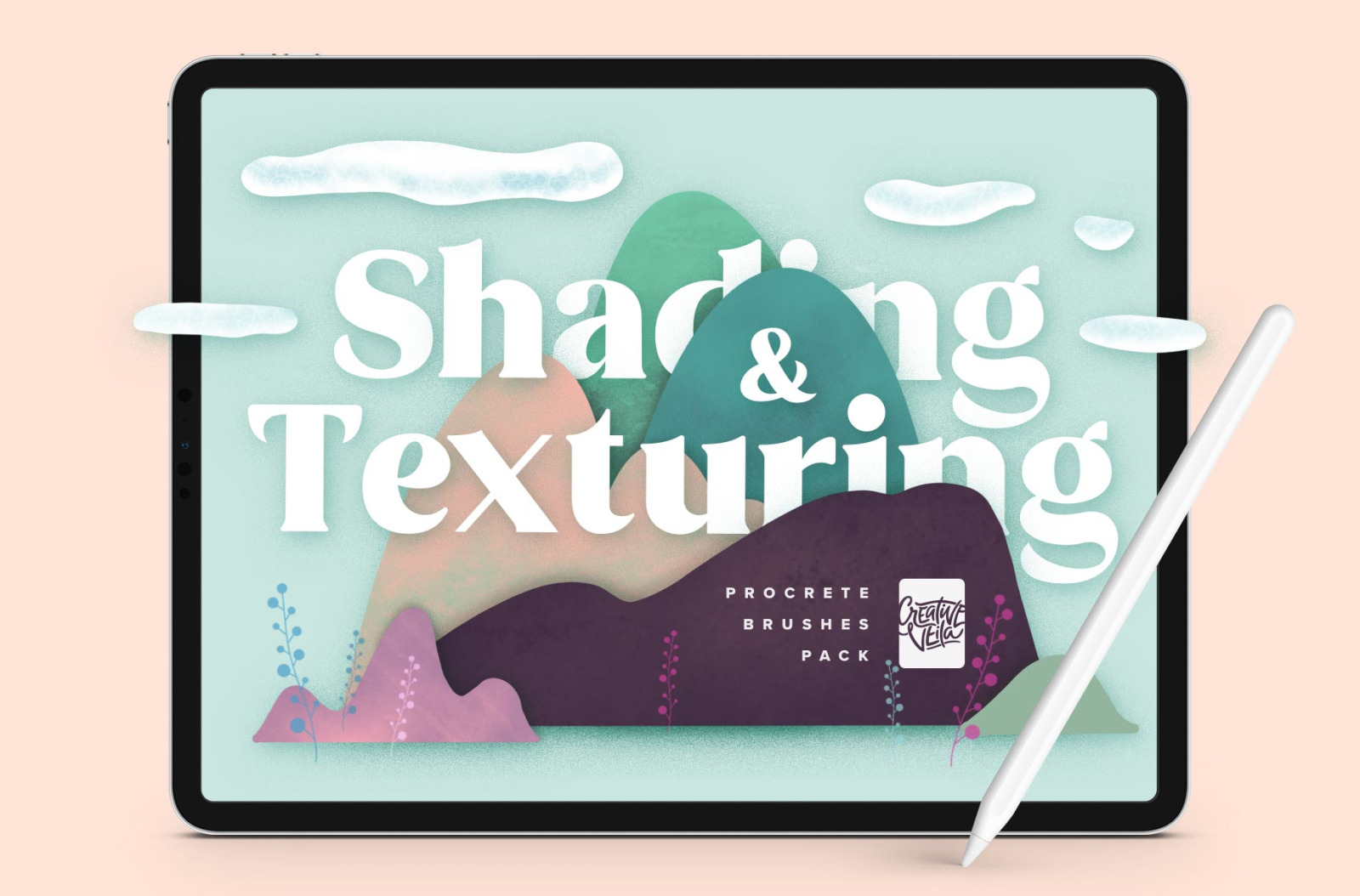 Natural Shading &amp; Texture Procreate Brushes