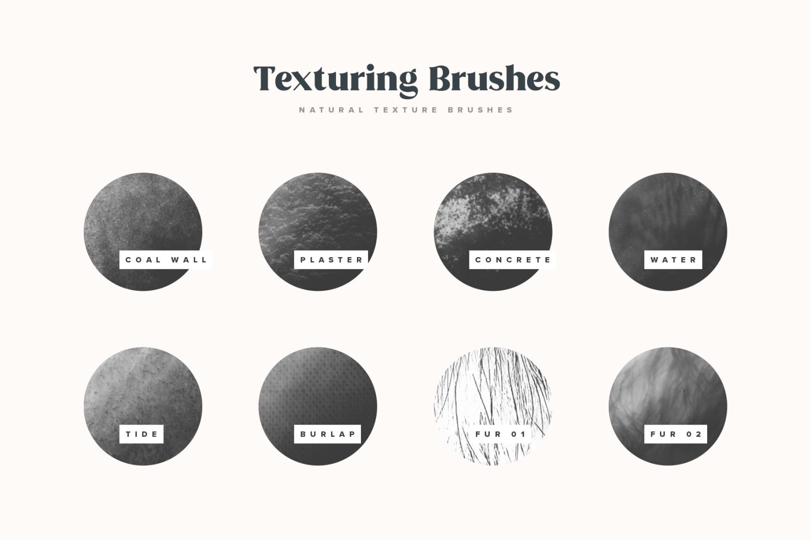 Natural Shading &amp; Texture Procreate Brushes