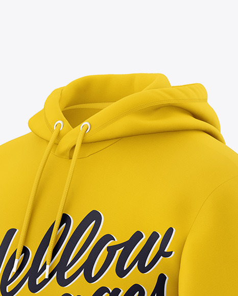 Hoodie Mockup - Front Half Side View