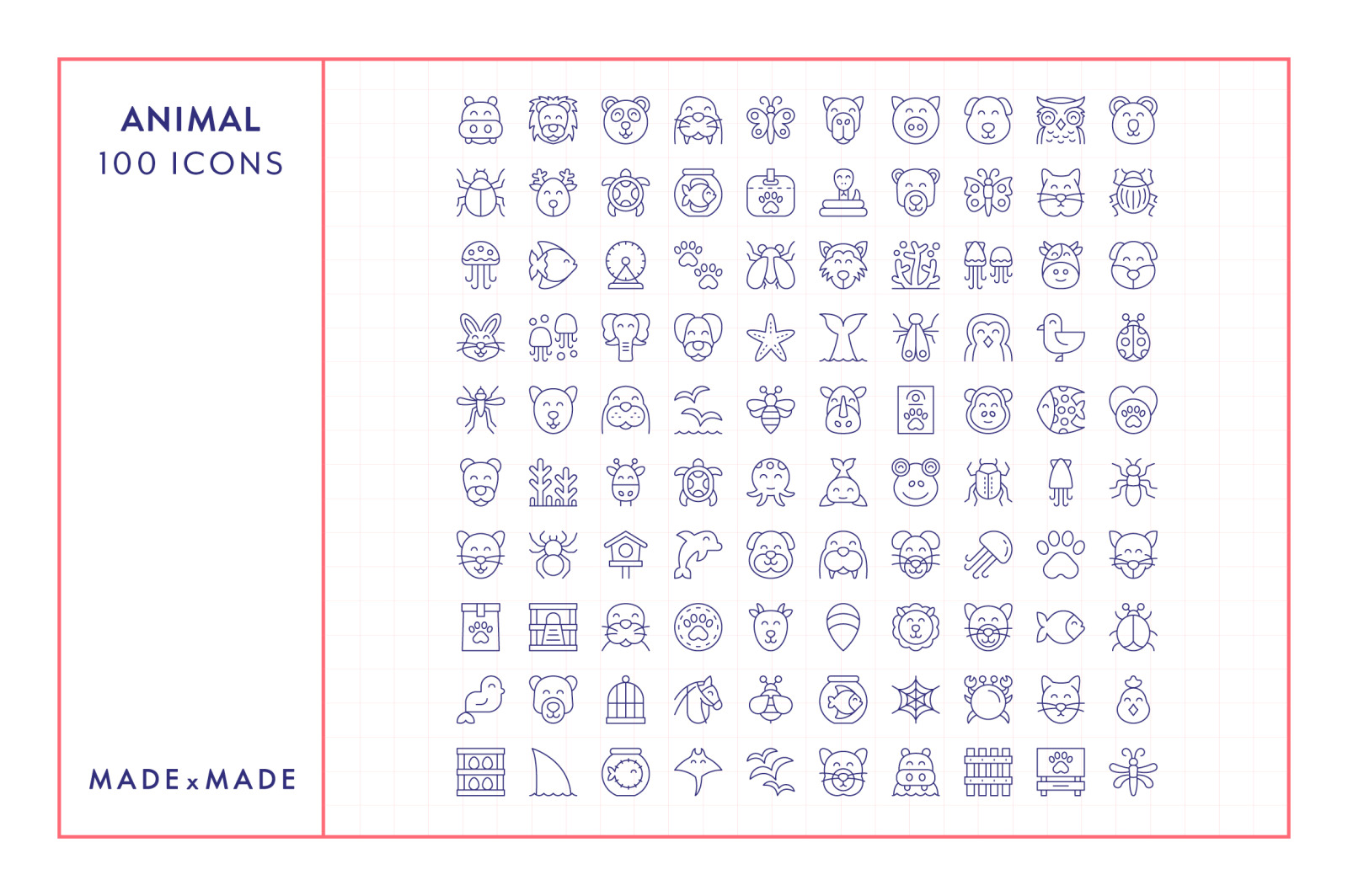 Animals Line Icons