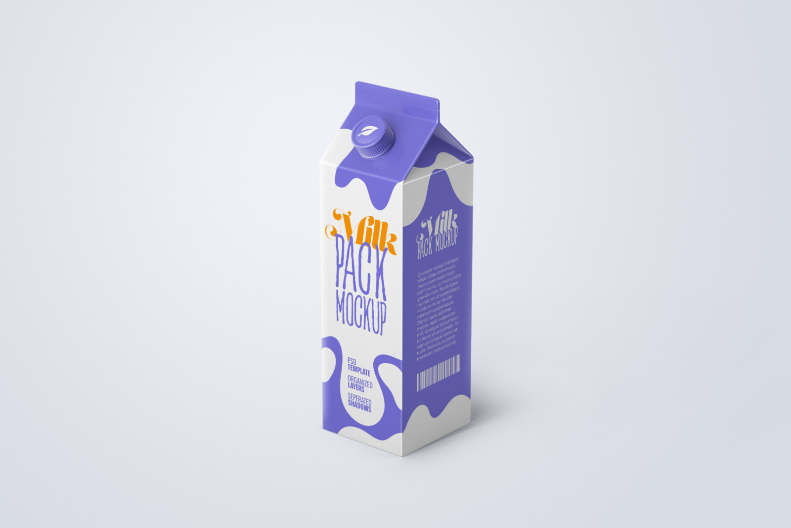 Milk Carton Box Mockup Set | Packaging Design