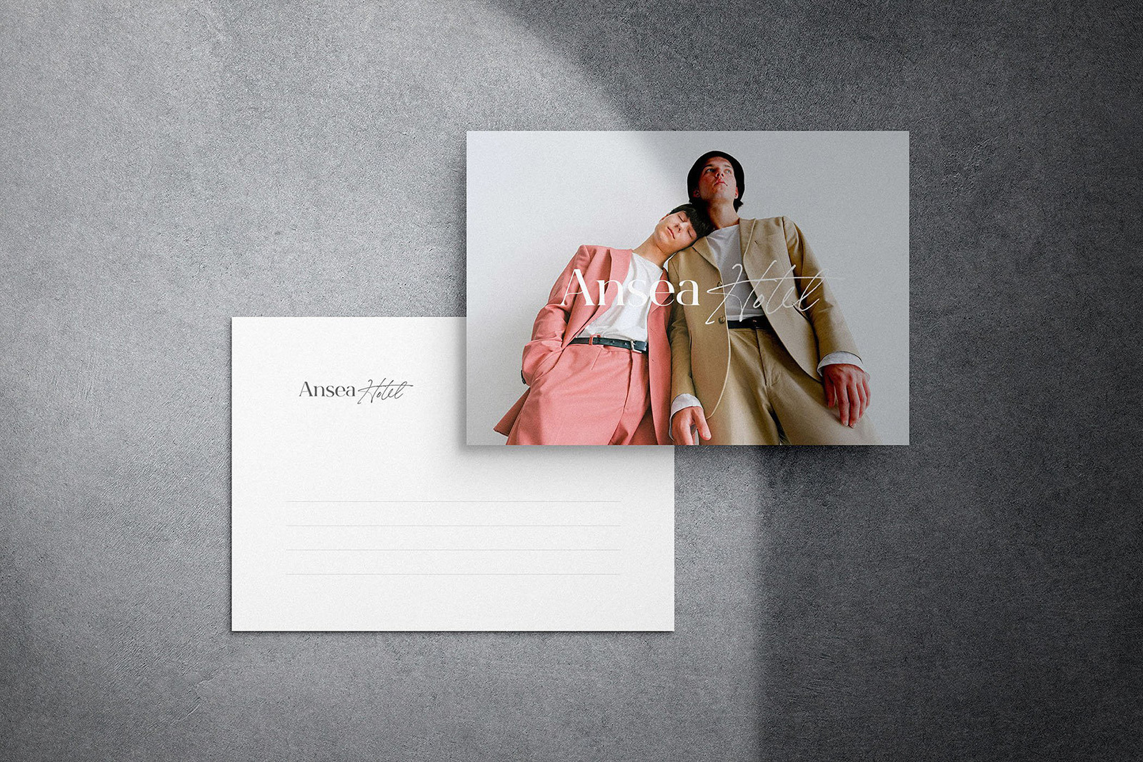 Souvenir Postcard Mockup Scene Souvenir Postcard Mockup Scene