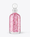 Glass Bottle with Bath Salts Mockup