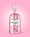 Glass Bottle with Bath Salts Mockup