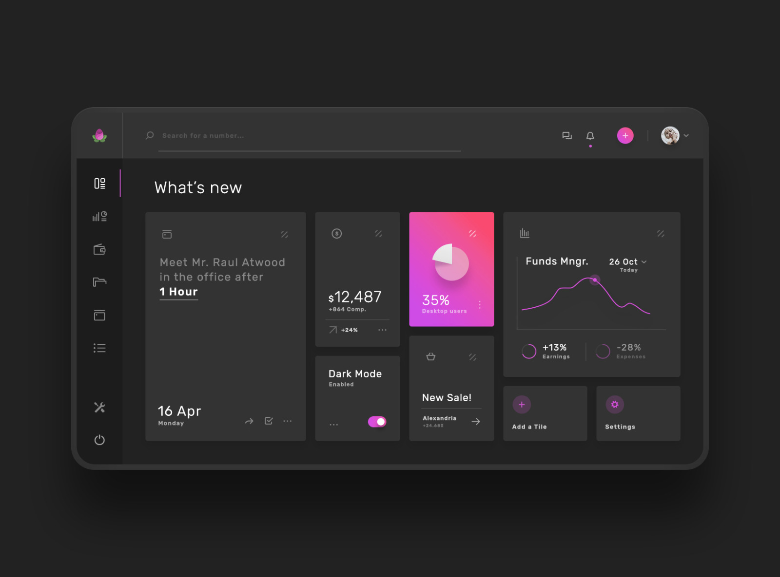 Violett - Dashboard Web App UI Kit