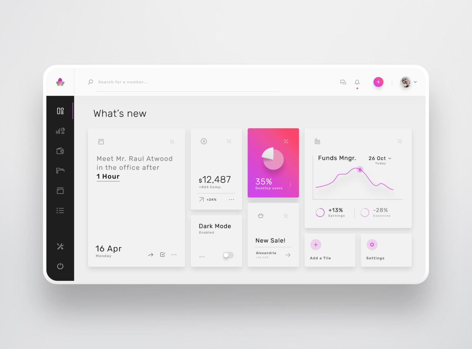 Violett - Dashboard Web App UI Kit