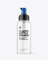 Clear Cosmetic Bottle with Pump Mockup Clear Cosmetic Bottle with Pump Mockup
