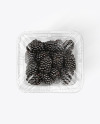 Clear Plastic Tray with Blackberries Mockup