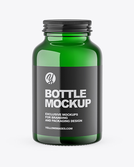 Green Bottle Mockup Green Bottle Mockup