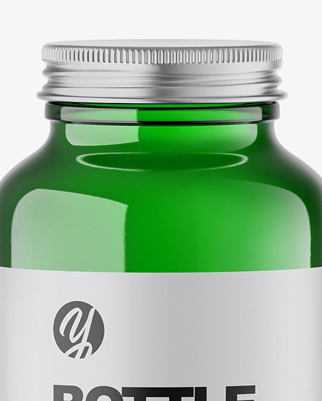 Green Bottle Mockup