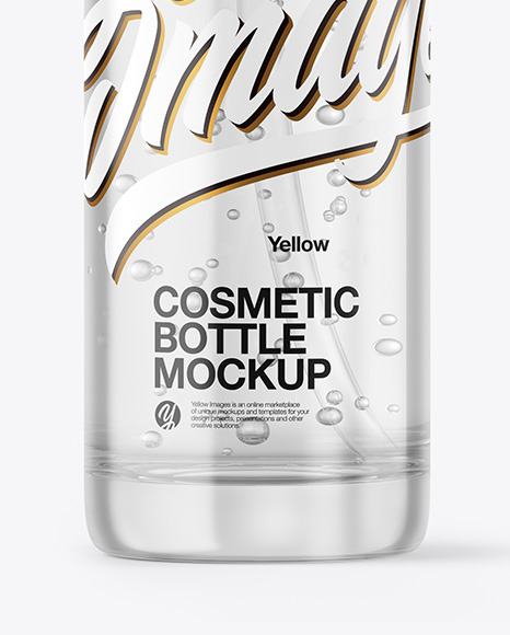 Clear Cosmetic Bottle Mockup Clear Cosmetic Bottle Mockup