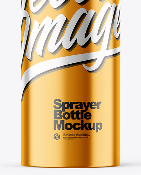 Metallic 200ml Spray Bottle Mockup