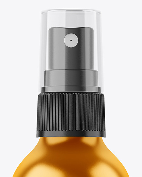 Metallic 200ml Spray Bottle Mockup