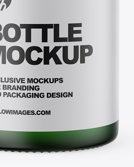 Frosted Green Bottle Mockup Frosted Green Bottle Mockup