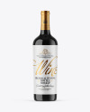 Dark Glass Wine Bottle Mockup