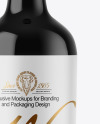 Dark Glass Wine Bottle Mockup