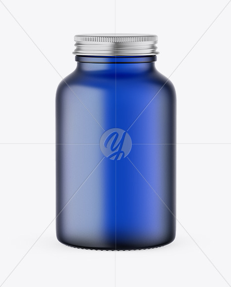 Frosted Blue Bottle Mockup Frosted Blue Bottle Mockup