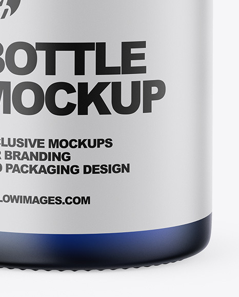 Frosted Blue Bottle Mockup Frosted Blue Bottle Mockup