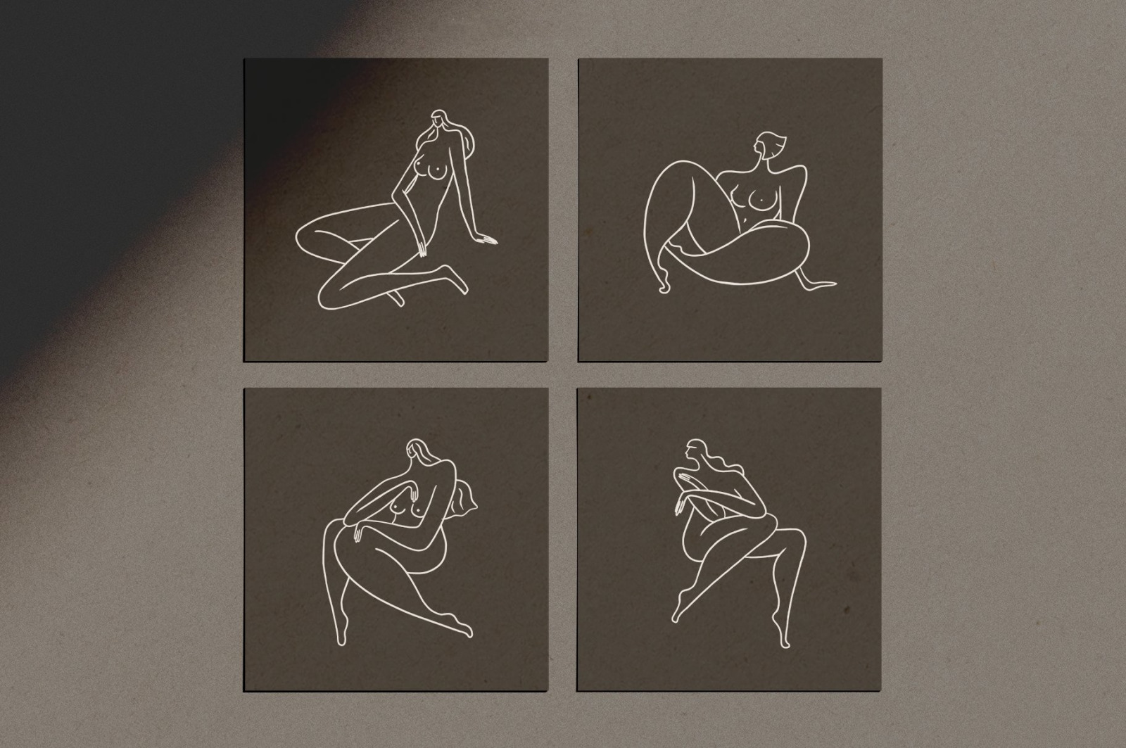 Coral Women Line Drawings Coral Women Line Drawings