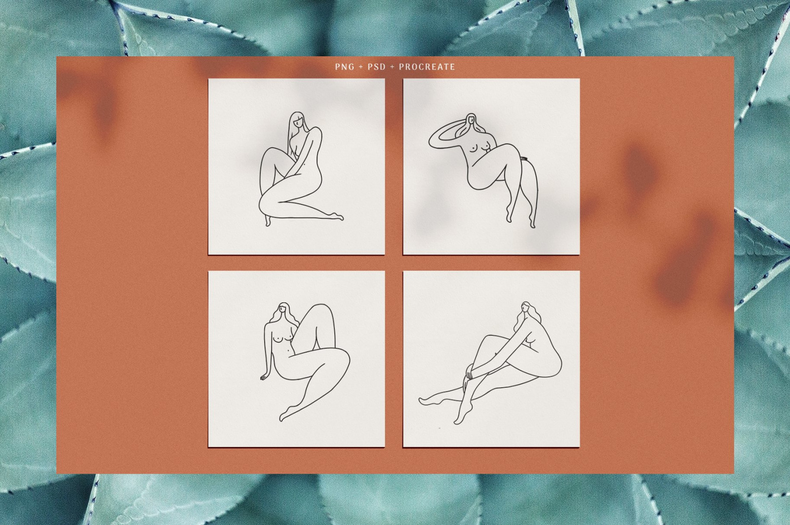 Coral Women Line Drawings Coral Women Line Drawings
