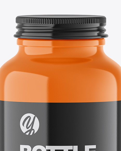 Glossy Bottle Mockup