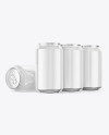 Glossy Drink Cans Mockup