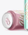 Matte Metallic Drink Cans Mockup