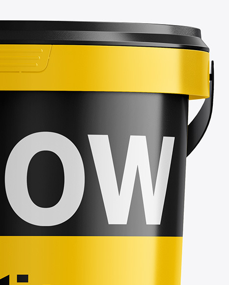 Glossy Plastic Bucket Mockup