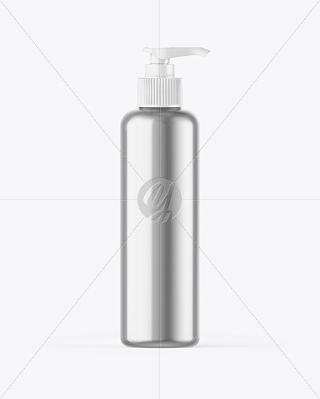 Metallic Bottle w/ Closed Pump Mockup